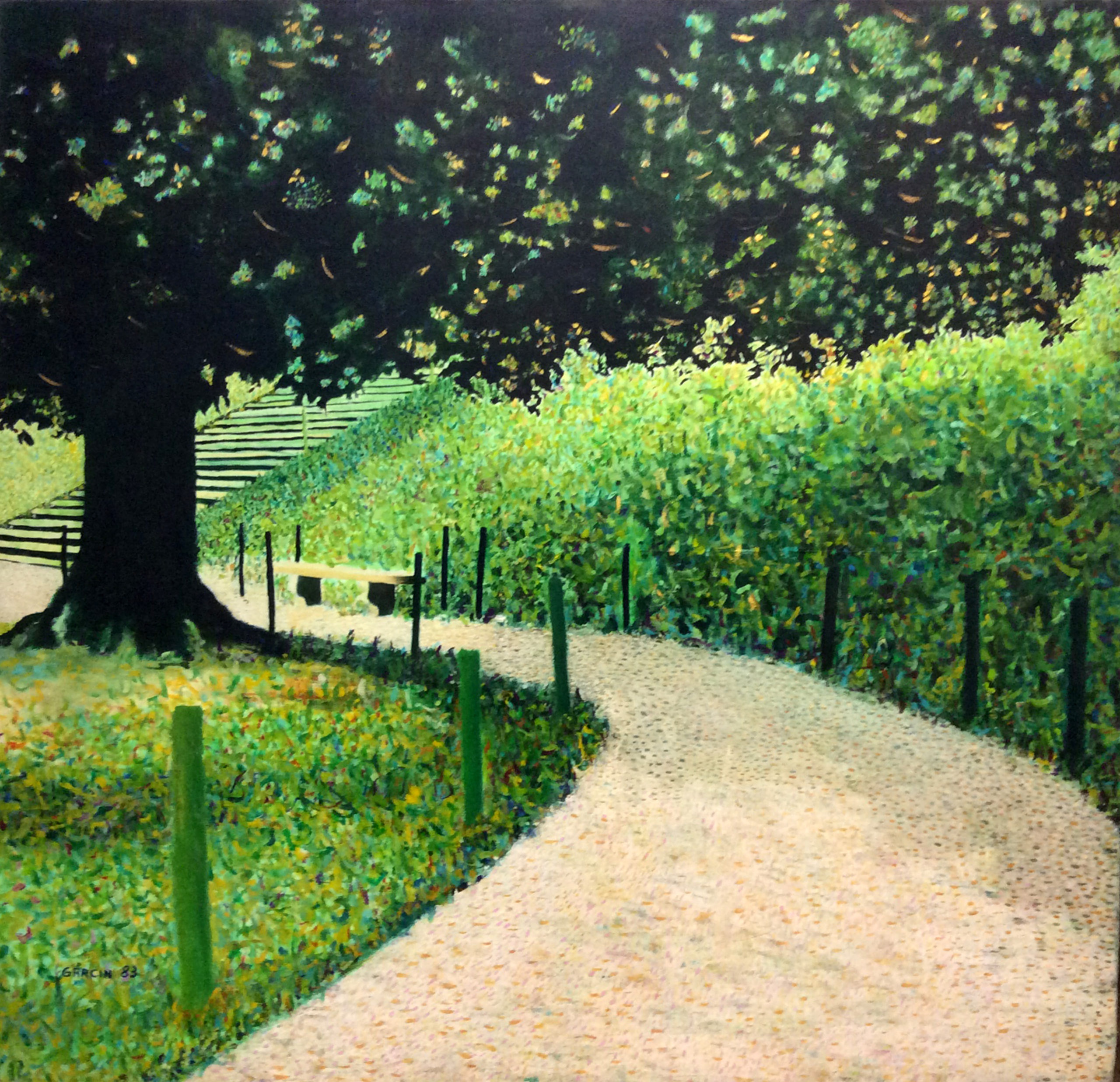 Jardin de Boboli, 1983, huile sur toile 100 X 100 cm