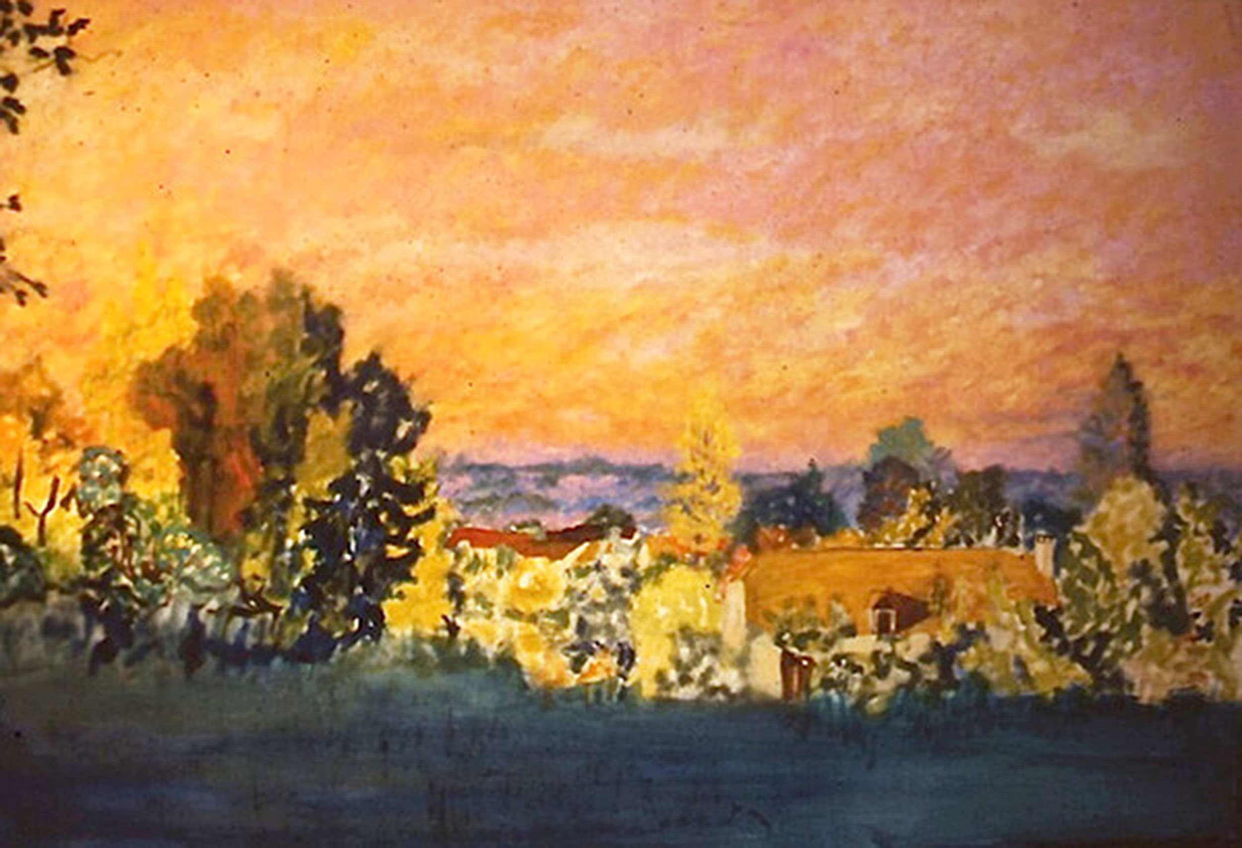 ombre et  lumière, huile sur toile 46 X 61 cm