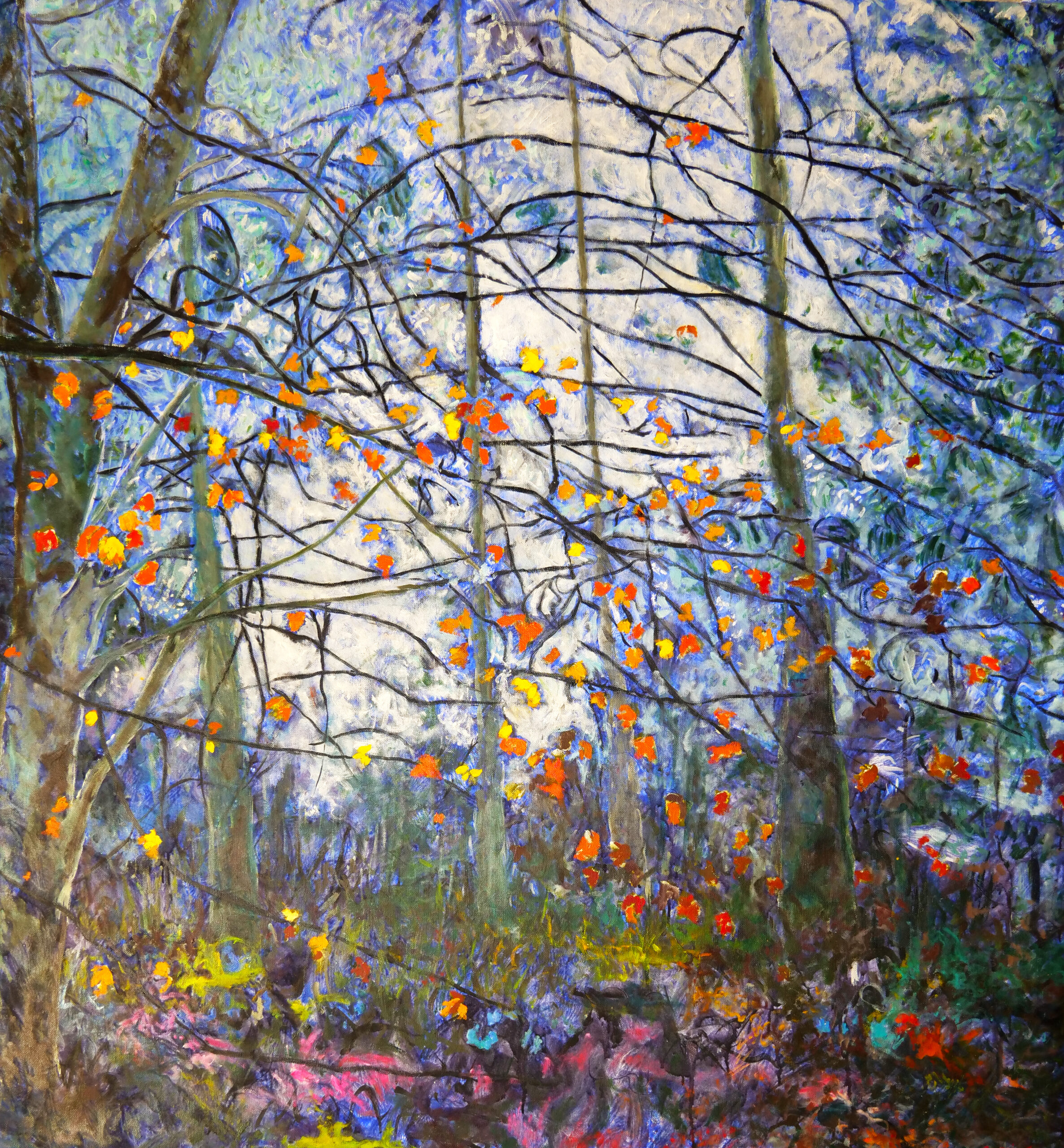 « A l&rsquo;orée du bois »,Huile sur toile, 130 X 120 cm, 2025,Huile sur toile, 130 X 120 cm, 2025